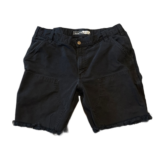 Carhartt Men's Black Cargo Shorts Cut offs GUC size 38 waist - Picture 1 of 3